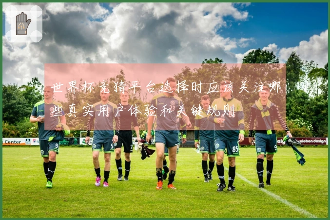 世界杯竞猜平台选择时应该关注哪些真实用户体验和关键规则